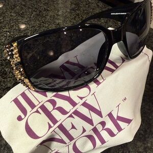 Jimmy Crystal cheetah -1.50 reader Sunglasses. Like new